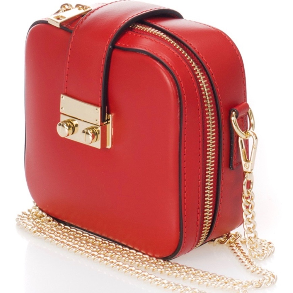 ♥️LISA MINARDI CROSSBODY BAG in RED CHILI🌶 NWT - Picture 4 of 5